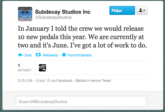 Subdecay tweet