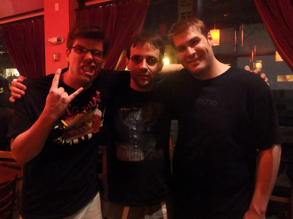 Left to right: Jrmy being a dumbass, Jdavyd being serious and probably exhausted, BigChiefBC being a badass