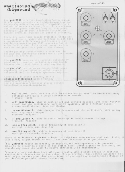year4545 manual