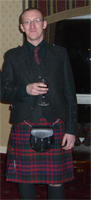 In a kilt