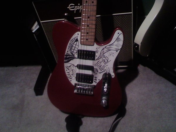 first guitar I butchered, was a stock tele, made and HSH routed the body out with a dremel, I cringe every time I look inside it.