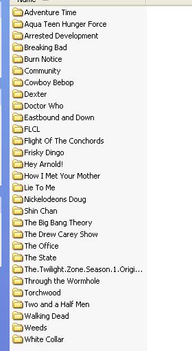 Me? I've got quite a bit to watch...