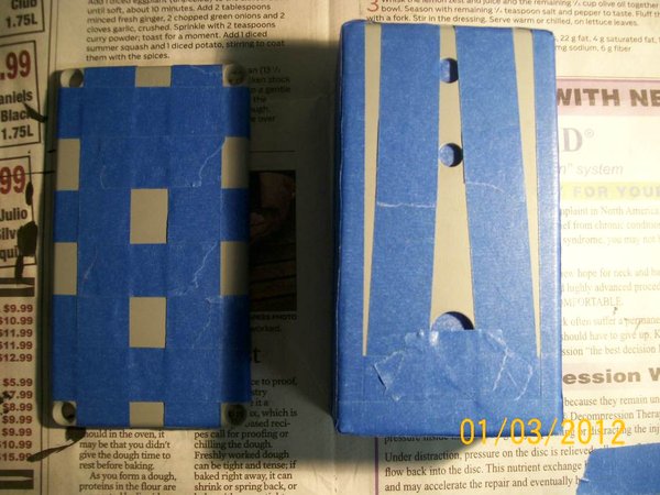 I used painter's tape to make the design.